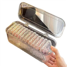 Transparent Acrylic Nails Storage Box Dust-Proof Travel Organizer for Salon False Nails Packaging and Display