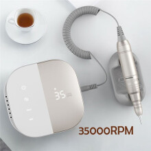 High Quality Electric Nail Drill Machine 35000 RPM Electric File HD Display Professional Nail Lathe Sander B EU Plug