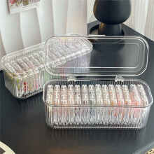 Transparente Aufbewahrungsbox für Acrylnägel, Staubdichter Reise-Organizer für die Verpackung und Präsentation Von Kunstnägeln im Salon