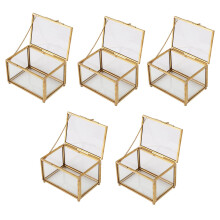 5X Geometrische Glas Stil Schmuck Schatulle Tisch Container für Die Anzeige Von Schmuck Andenken Haus Dekoration Pflanzen Container Schmuck Lagerung