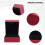2X Rings Display Box Storage Soft Velvet Tray Case Holder Stand Display Storage Box LED Light  Box Red 6