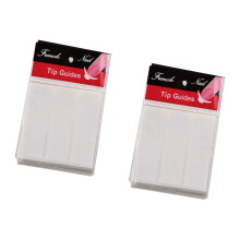 Pacote 12 com 96 Adesivos de Guias de Dicas de Manicure Francesa para Nail Art
