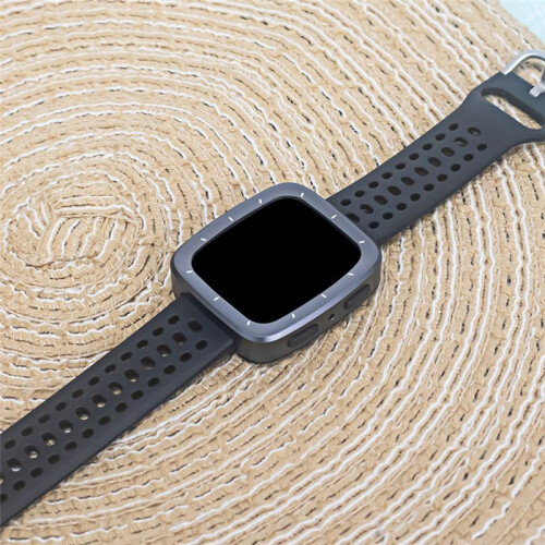 For  Active 2 Square/Active2s Square Sapphire Watch Metal Protective Case Silver 2