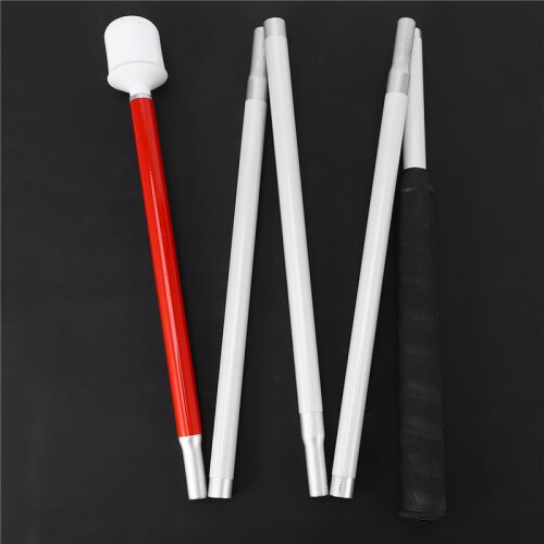 5X Aluminum Folding Cane 4-Sec Folding Cane with Rolling Tip for Blind Walking Stick
