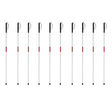 10X Visually Impaired Crutch Cane Blind Walking Stick Walker Aluminium Easy Folding