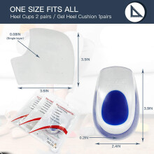 9 Pairs Heel Cups, Plantar Fasciitis Inserts Pads, Gel Heel Cushion, Silicone Heel Protectors, for Plantar Fasciitis