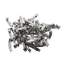 150 Pcs 50mm Metal French Barrettes Hair Clips Bows - Silver Color