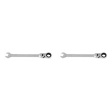 2Pc Flexible Ratchet Metric Spanner Open End and Ring Wrenches Tool 10Mm