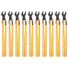 10X MXITA SMA Llave de Torsión Rf Apertura del Conector 8mm Electrocomunicación Adaptador Coaxial Convertidor Llave Inglesa Recta Chapada En Oro