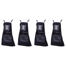 4X Black Salons Hairdressing Cape for Hair Cutting Apron Oxford Buga Barber Pocket Hair Cutting Dyeing Cape