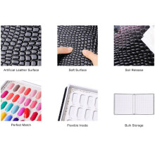 4X 216 Farben Nagel Spitzen Display Buch DIY Nagel Kunst Zeigt Regal Gel Farb Karte Diagramm Malerei Display Board Schwarz