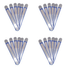 24 Pieces Stainless Steel Nail File Double-Sided Diamond Nail File Metal Nail File Manicure File for Family and Travel