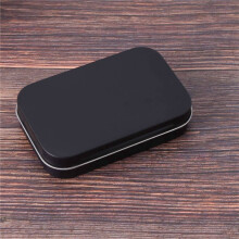 5pcs 95X60X21mm Black Tin Box Black Metal Box with Matte Candy Box Small Box