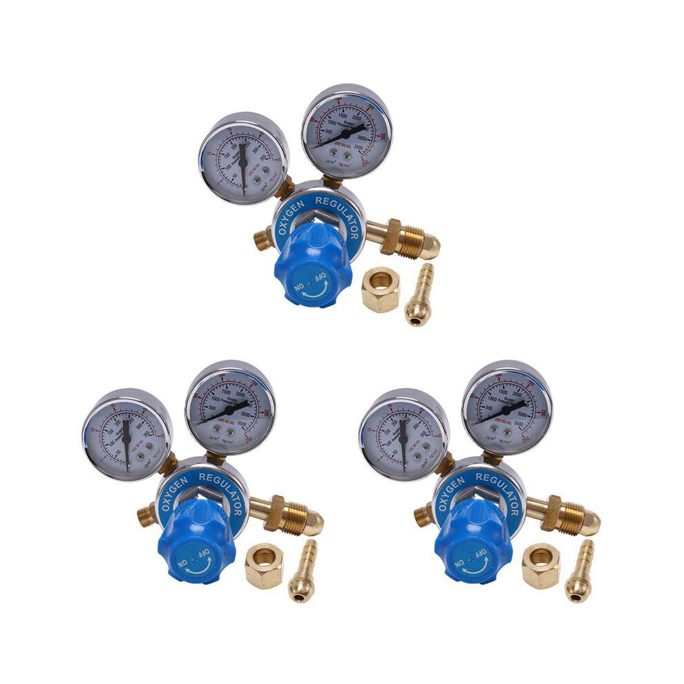 3X Oxygen Gas Bottle Regulators O2 Reducing Pressure Inhaler Double Gauge Regulator Oxygen Tank Regulator 6034088831236