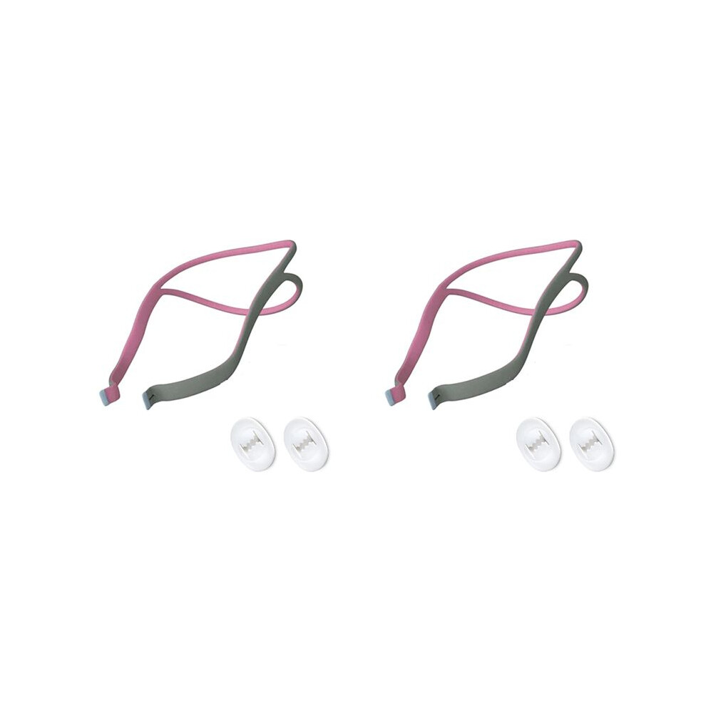 Typecat 2Pcs Headgear Cpap Replacement For Airfit P10 Nasal Pillow Cpap Mask Straps 2 Elastic Straps & 4 Adjustment Clips