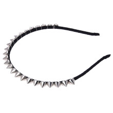 5X Silver Metal Stud Rivet Spike Headband Hair Band Aliceband Punk Girl