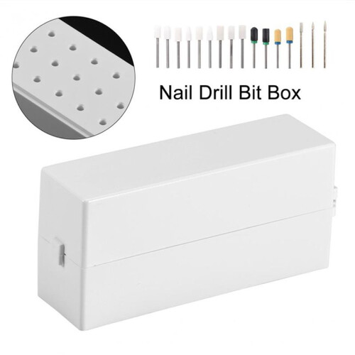 3X Nail Drill Bits Holder Dustproof Stand Display Container 30 Holes Manicure Tools Acrylic Case Manicure Tools 2