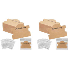 200 Stuks Armband Displaykaarten Sieraden Display Hangende Kaart Armband Verpakking Ketting Kaarten met Tassen, Bruin