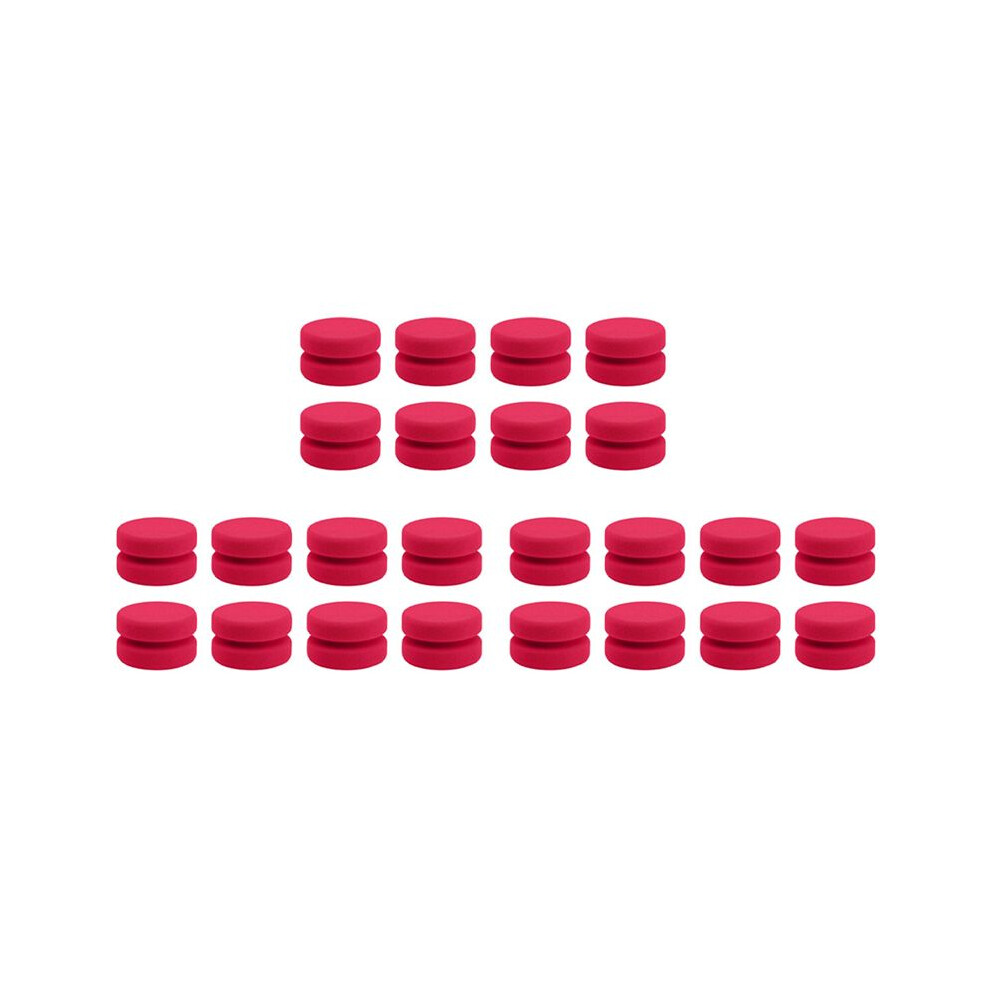 Red 24 Pack Paint Sponge Applicator Detail Sponge Paint Round Wax Applicator Tire Shine Applicator (Red)