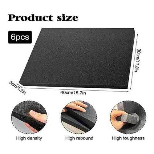 12 PCS Polyurethane Foam Sheets Foam Pads for Case Packaging Toolbox Cuttable Crafts Foam Pads, 40X30X3cm 1