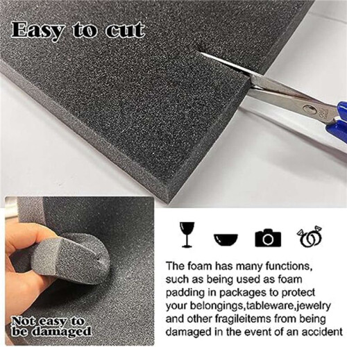 12 PCS Polyurethane Foam Sheets Foam Pads for Case Packaging Toolbox Cuttable Crafts Foam Pads, 40X30X3cm 2