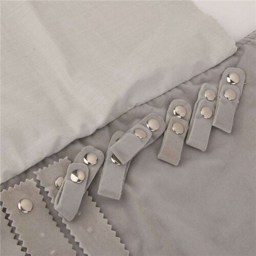 4X Luxury Samt Schmuckrolle  Ohrringe Armband Display Organizer Pouch Grau 2