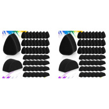 Face Paint Sponges Face Painting Black Sponges High Density for Art Work and Body Paint (48 Petals + 48 Half Moon)