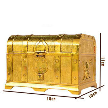 2X Pirate Treasure Chest Decorative Treasure Chest Keepsake Jewelry Box Plastic Toy Treasure Boxes Large Size A