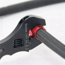 2X AN3-AN16 Tubing Wrench Hose Wrench V-Type Adjustable Wrench Hose Fitting Wrench Black