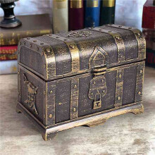 4X Pirate Treasure Chest Decorative Treasure Chest Keepsake Jewelry Box Plastic Toy Treasure Boxes Large Size B