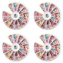 4800pcs Ruota Misto 3D DIY Unghie Scintillanti Brillanti Strass Art Tips Decorazione