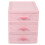3X Plastic Drawer Designed 3 Compartment Jewelry Storage Box 3