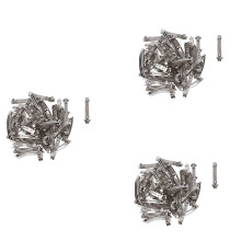 150 Pcs 80mm Metal French Clips Hair Bows Barrettes - Silver