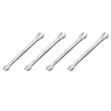 4X Silver Tone 5.5mm X 7mm U Shape Double Open-Ended Wrench Tool
