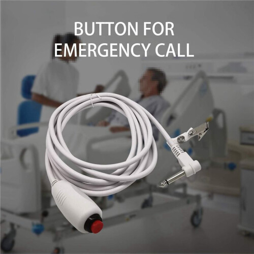8X Nurse Call Cable 6.35mm  Nurse Call Device Emergency Call Cable with Push Button 1