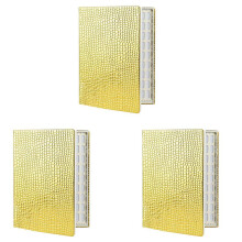 3X 216 Kolorów Nail Tips Display Book DIY Nail Art PokazująCa PółKę ŻElowa Karta Kolorów Wykres Malowanie Tablica Wystawowa ZłOta