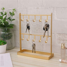 4X Tafelblad Ijzer Sieraden Sieraden Oorbel Hanger Ketting Oorbel Oorbel Plank Display Plank Veranda Sleutelrek Goud