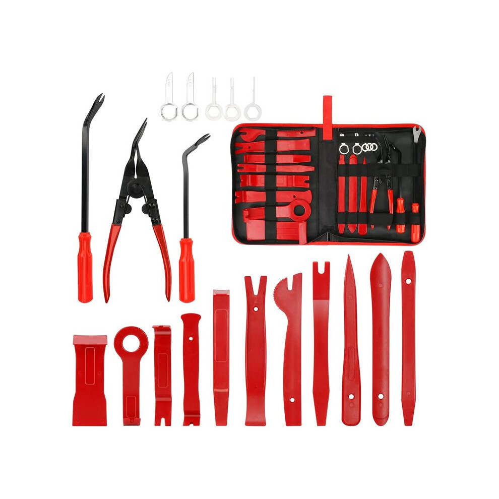 19Pcs Car Trim Removal Tools Kit Auto Panel Dash Audio Radio Removal Installer Repair Pry Tools Kit Fastener Removal 6031070678282