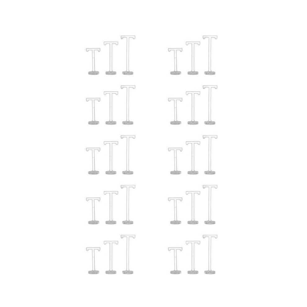 30Pcs Acrylic T Shape Earring Display Earring Holder Earring Stand Jewelry Organizer Earring Jewellery Showing 6033546710076