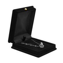 6 X Velvet Necklace Chain Jewelry Display Storage Box Gift Case Holder Organizer---Black