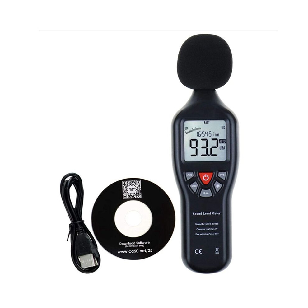 High-Precision Noise Sensor Decibel Meter, Noise Meter Noise Meter, Noise Recorder Measuring 30-130Db Usb Recording 4712151089297