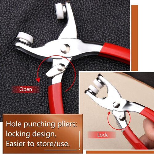 180 Sets Leather Rivets, 8mm Double Round Cap Leather Rivets,3 Colors Caps Leather Rivets, Metal Studs with Fixing Tools 2