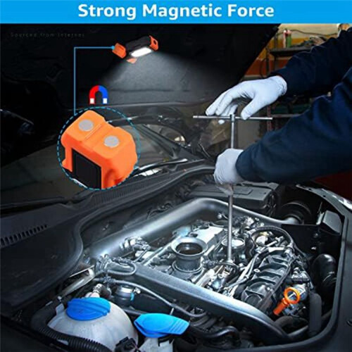 Portable LED Work Light, Hanging Hook & Magnetic Flashlight, Battery Operated,Pocket Work Lights 2
