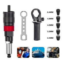 Adaptateur D'éCrou de Rivet éLectrique 2,4-6,4 Mm, Clou de Rivetage Automatique, Outils de Rivetage Sans Fil avec Clé et PoignéE
