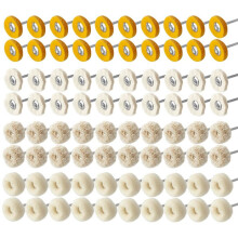 80-Teiliges 1-Zoll-Kaschmir-Baumwolltuch-Polier-Polierscheiben-Set für Rotationswerkzeuge, 3 mm 1/8-Zoll-Schaft, Kleine Polierscheibe