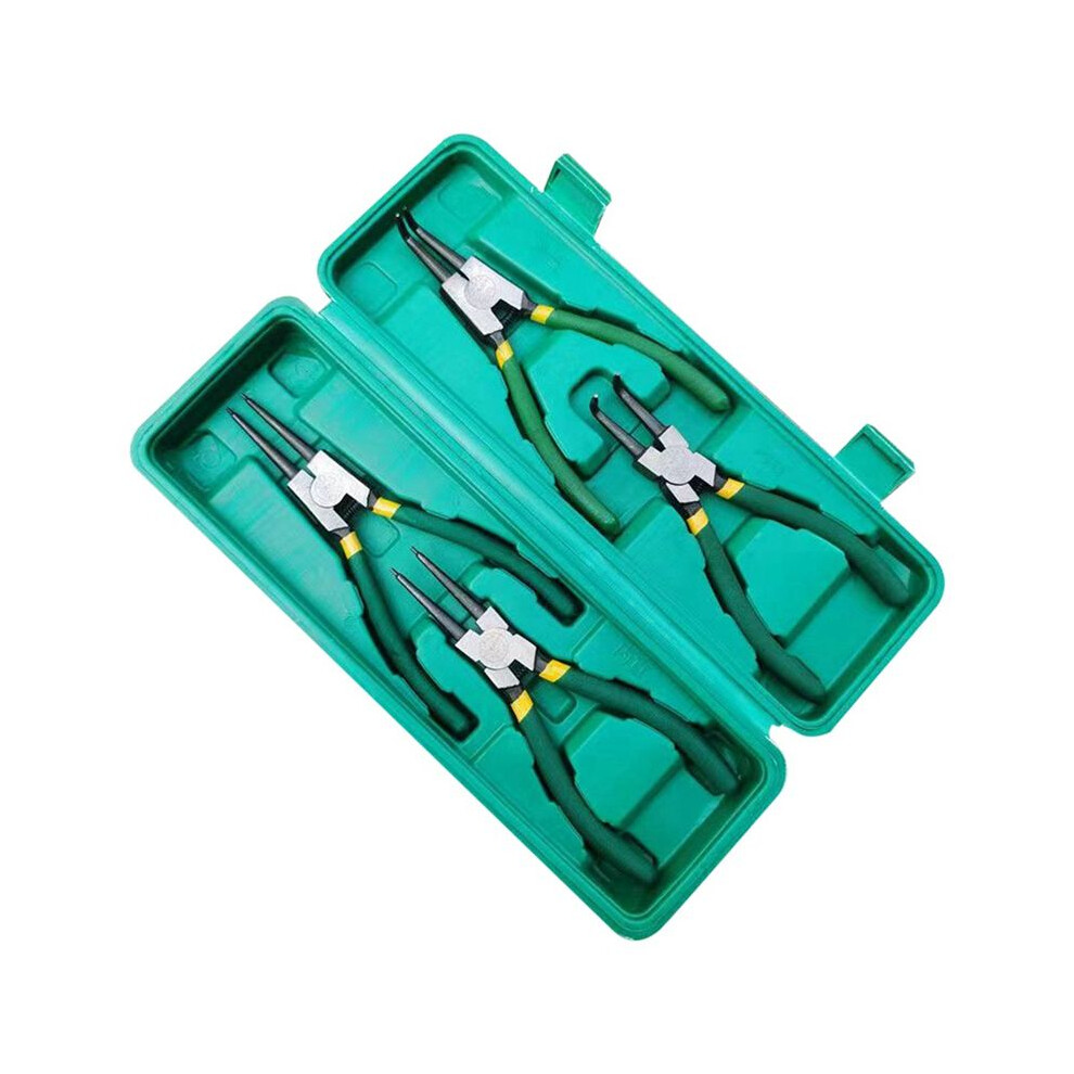 Circlip Plier Set 7 Inches External Internal Staight Bent Pliers Multifunctional Retaining Snap Ring Remover Tool 6032318094208