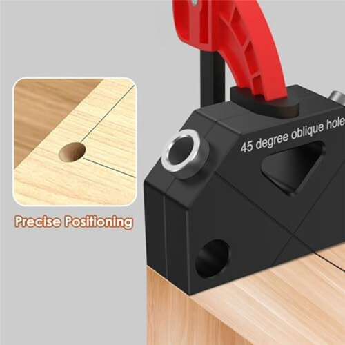 45 Angle Drill Guide Jig Aluminum Dowel Jig Kit Woodworking Joint Angle Tool for Angled Dowel Joint(A 8.0 Diamond Set)