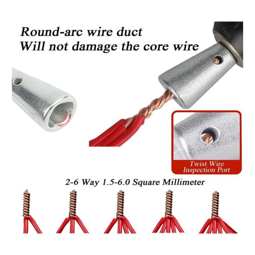 2pc Wire Stripping and Twisting Tools for Drilling,Manual Wire Stripper and Wringer,2-6directions Simultaneous Stripping 2