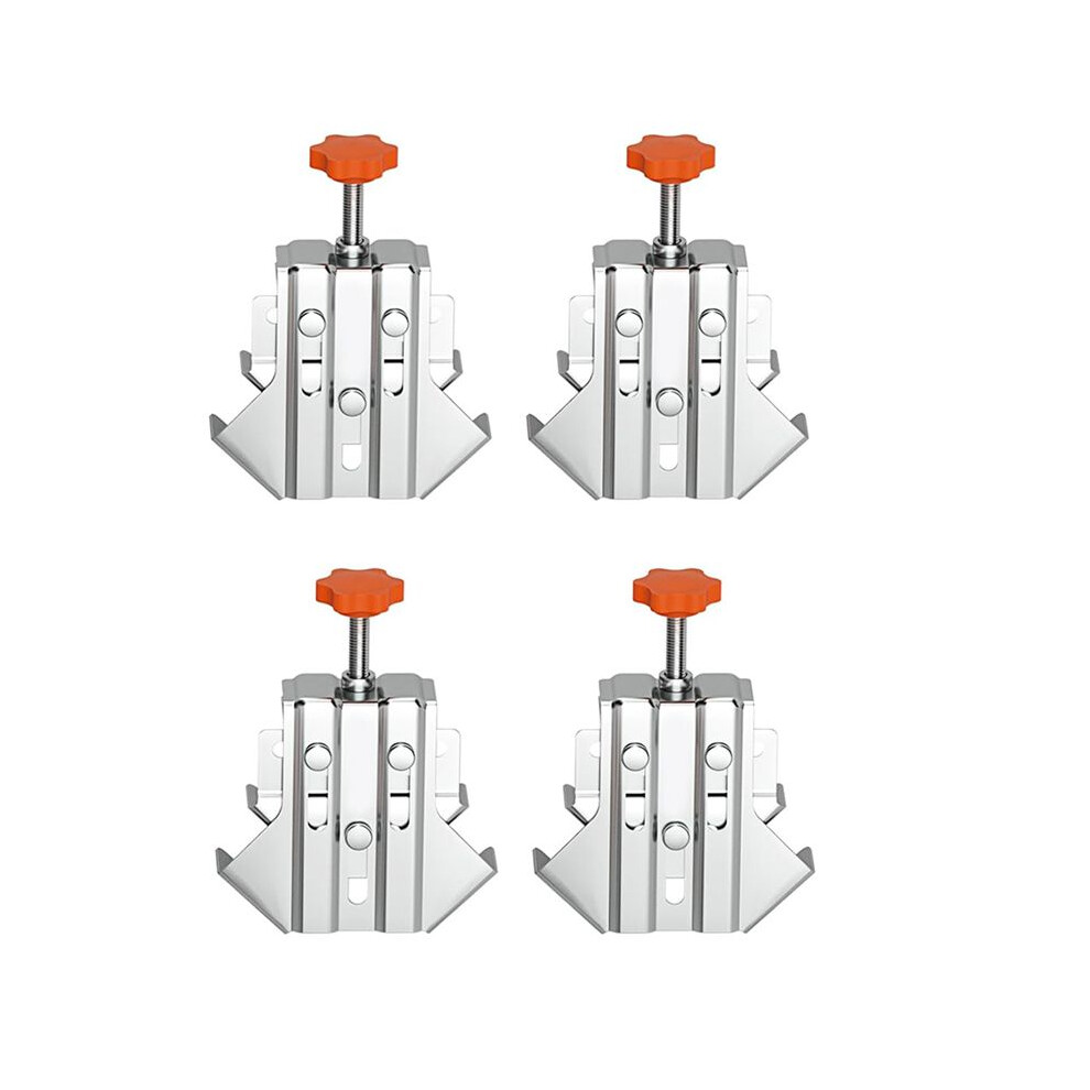 Stainless Steel Right Angle Clamp For Woodworking, Durable Rust&Corrosion 90 Degree Corner Clamps With Adjustable 4Pcs 4713233938984
