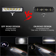Barre Lumineuse de Travail à LED, Phare de Conduite Tout-Terrain, 12 V, 24 V, pour Voiture, Camion, Bateau, ATV, UTV, UAZ, Phare Antibrouillard,